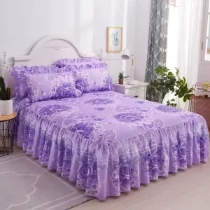 High Quality Modern Waterproof Duvet Cover Bedding Set Double Lace Folded Bed Skirt Sheets Economically Priced Vendors