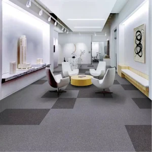 High Quality Modular PVC Backing Office Carpet Tiles Hotel Home Bedroom Carpet Restaurant Commercial Carpet Tiles 50*50cm