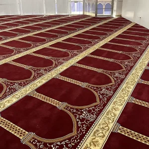 High Quality Mosque Carpet Roll Wall to Wall Printed Muslim Prayer Mosque Carpet for Masjid Hall