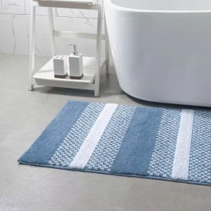 High Quality Non slip Microfiber Bath Mat Polyester Bathroom Floor Mat Super Absorbent Safety Shower Bath Mat and Doormat