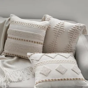 High Quality Nordic Ins Indian Bohemian Moroccan Style Beige Sofa Pillow Cover Pillow New Style Bed Cushion