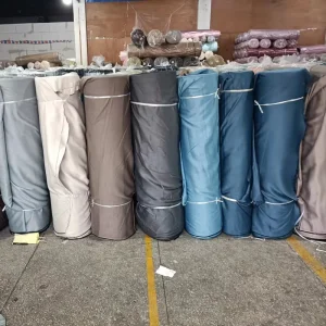 High Quality Plain Blackout Linen Stock Fabrics for Modern Curtain 280cm Fabric Stock Lot Factories in Keqiao China