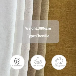 High Quality Plain Woven Sofa Fabric Hometextile Furniture Upholstery Chenille Fabric for Sofa