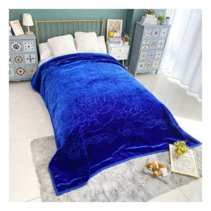 High Quality Polyester Soft Thick Turkish Minky 2 Ply Double Size Winter Raschel Blanket Throw