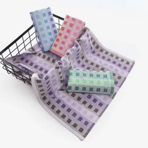 High Quality Polyester and Cotton Kitchen Towel Set Square Pattern From Manufacturers Ready Goods