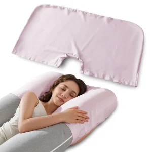 High Quality Pregnancy Pillow Cover Satin Pillowcase for Maternity U and C Body Pillows Cooling Replacement Case for Sleeping
