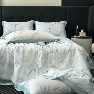 High Quality Premium Design Bedding Sets Luxury 100% 4pcs Flat Sheet Summer Quilt and Pillowcases King Queen Bulk Items