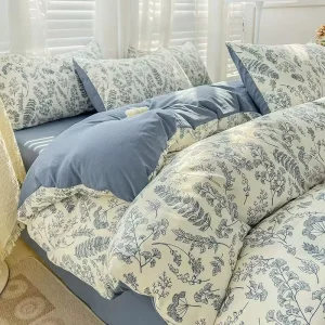 High Quality Printed Microfiber 4 PCS Duvet Cover Set