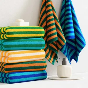 High Quality Pure Cotton Towel Customized Color Yarn Dyed Soft Quick Absorbent Animal Print Printed Skin Friendly