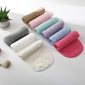 High Quality Quick Dry Microfiber Reusable Makeup Remover Towel Easy to Wash Solid Style for Adults Bath Washcloths