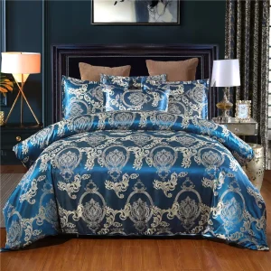 High Quality Satin Bed Sheets Bedding Luxury Jacquard Silk Fabric 3 Piece Bed Sheet Set Home Textile Quilt Cover