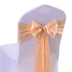 High Quality Satin Chair Sash Bows Ties for Wedding Party Dining