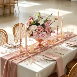 High Quality Silk Flower Ball Fresh Greenery Wedding Table Centerpiece Warm Colors Table Decoration for Wedding Party