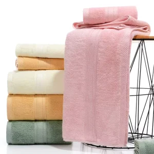 High Quality Soft 100% Bamboo Cotton Towel Custom Logo Hotel Home Bamboo Face Bath Towels Set