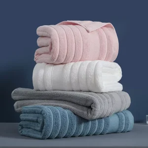 High Quality Soft Cotton Adult Bath Towel Sets Quick Dry Luxury Home Water Absorbing Plain Weave Solid