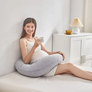 High Quality Soft Removable Cover Belly Foot Pelvic Support Maternity Body Pillow J Shape OEKO TEX Certified Pregnancy Pillow