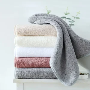 High Quality Solid Color All Cotton Towels Long Staple Thickened and Enlarged Absorbent Bath Washcloths