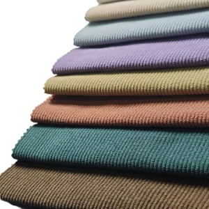 High Quality Solid Warp Knitted Corduroy 100% Polyester Durable Fabric for Sofa Cushion Pillow Upholstery Furniture