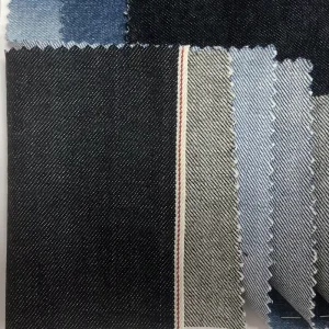 High Quality Stretch Denim Fabric by the Yard Cotton Fabric Comfortable Shrink Resistant Woven Selvage Denim Fabric