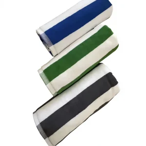 High Quality Striped Cotton Terry Beach Towel Set Soft & Absorbent for Beach and Pool Use