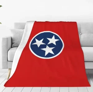 High Quality Tenmessee State Us Flag Personalized Custom Flag Fashion Flannel Sofa Blanket Household Blanket for All Seasons