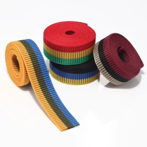High Quality Thick Nylon/Polyester/PP Webbing Tape Strap Striped Embroidered Made Durable Polypropylene