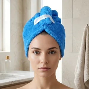 High Quality Thick Soft Big Size logo Microfiber Coral Fleece Quick Drying Hair Towel Spa Strong Water Absorption Turban Wrap