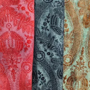 High Quality Tie Dyed Special Design Flocking Velvet Fabric Stretch Knitting for Garments