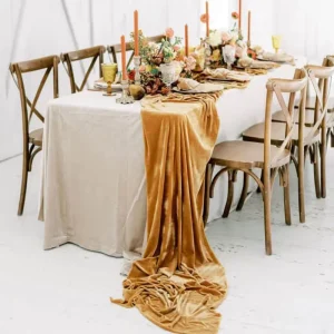 High Quality Velvet Table Runner for Events Party Wedding Custom Thick Table Runners for Dining Table