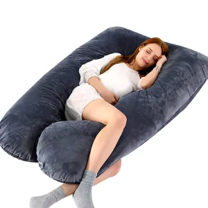 High Quality Velvet U Shape Maternity Pillow Full Body Belly & Back Support Soft Pregnant Women’s