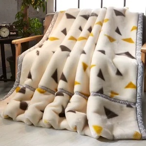 High Quality Winter Thick Warm Grey Fluffy Blanket Adult Home Textile Soft Raschel Throw Blankets for Bed