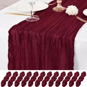 High Quality Woven 100% Polyester Modern Customized Size Reusable Tough Wedding Table Runner Brand MOQ