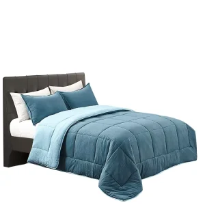 High Quality and Comfortable Microfiber Comforter Set Solid Color Bedding with Printed Pattern for Bedroom Use