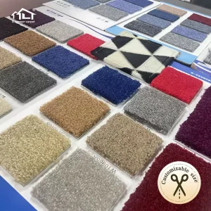 High Quilted Custom Solid Colour Wall to Wall Carpet for Hotel Office Use Non Slip Large Full Coverage Floor Rug