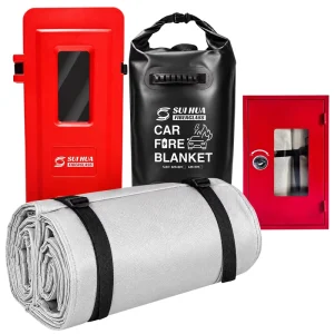 High Silica EV Car Fire Blanket with Pulling Straps for Fast Vehicle Fire Isolation
