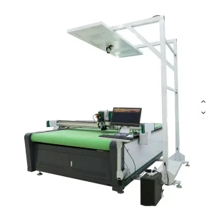 High Speed Clothing Fabric Textile CNC Knife Cutting Machine With Oscillating and Rotary Knife CCD Camera