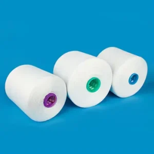 High Strength Factory 1.25kg 100% Ring Spun Raw White 40s3 Polyester Dyeing Tube Yarn for Sewing Thread 40 2 OEKO