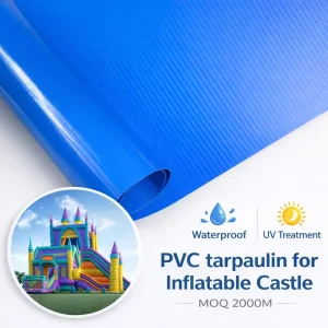 High Strength Industrial Durable 1000D Vinyl PVC Coated Tarpaulin for Inflatable Castle