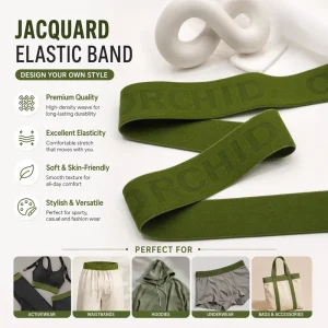 High Stretch Spandex Nylon Solid Color Comfortable Elastic Band Webbing Strap Garment Waistband Bags Home Textiles