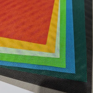 High Tearing And 2mm Hole Color PVC Coated Mesh Fabric Sunshade Industrial Fabric for Shade and Privacy Tennis Playground