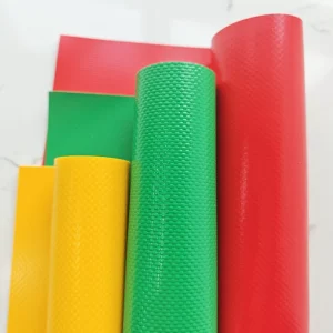 High Tearing PVC Coated PVC+Polyester Medium Weight 1000D Tarpaulin Roll Fabric Waterproof Plastic Vinyl Roof Building Stretch