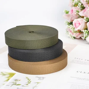 High Tenacity 100% Polyester Webbing 20 30mm Eco friendly for Bags & Garments