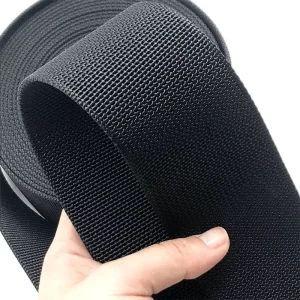 High Tenacity 50MM Heavyweight Woven Nylon Webbing Heavy Duty Strapping for Outdoor DIY Gear Repair Black