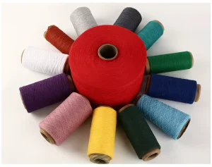 High Tenacity Eco Friendly Recycled Cotton Polyester Blended Melange Yarn dyed Yarn for Embroidery Sewing Knitting