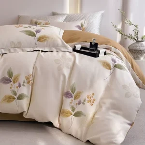 High Thread Count Cotton Printed Bedding Set 4PCS Egyptian Cotton Bed Sheet Set