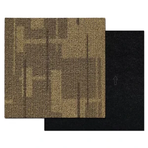 High Traffic Bitumen PP Carpet Stain Resistant Office Airport Carpet Tile 50*50cm Commercial Office Building Carpet Tiles