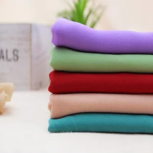 High Twisted Breathable Polyester Pearl Chiffon Fabric for Wedding Dresses Suits Linings Girls Factory Price Woven