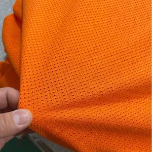 High Visibility Modacrylic Cotton Mesh Knitted Fabric Flame Retardant Clothing Material