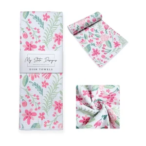 High absorbent lightweight microfiber waffle kitchen tea towel dishcloth easy to handle and store