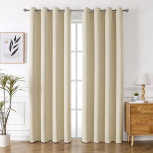High density Blackout Curtains Thermal Insulation Sunproof Grommet Finished Curtains for Home Bedroom Hotel